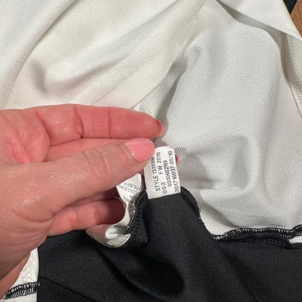 Under Armour Quarter Zip Kids Large Black White HeatGear Pullover